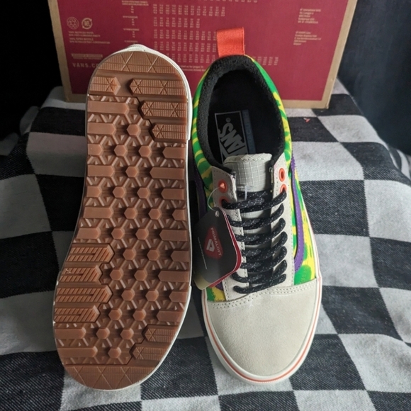 Vans Old Skool MTE 1 Women 8 Tripped Put Trekker White Green Suede Canvas 122024 - Picture 8 of 13